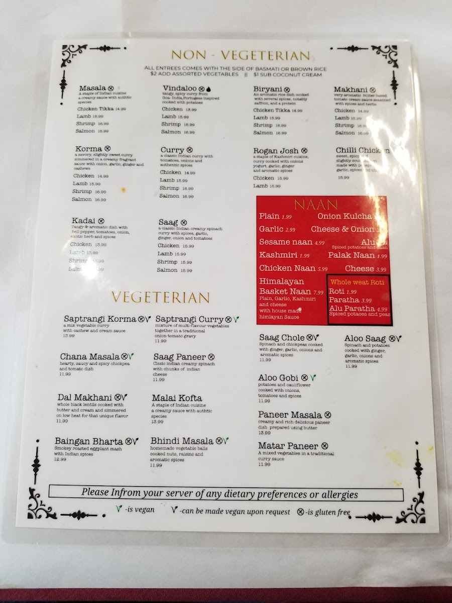 Menu Sherpa Grill 2 Indian Nepali Restaurant-8